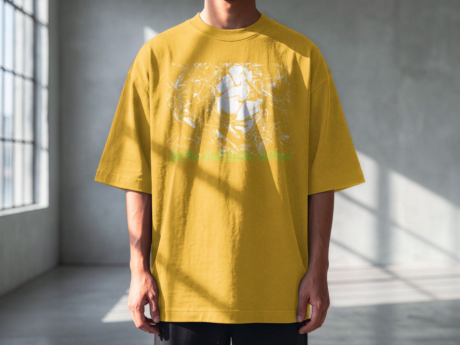 Oversized Front T-Shirt Mockup Male Model | Streetwear Apparel Mockup — image 5