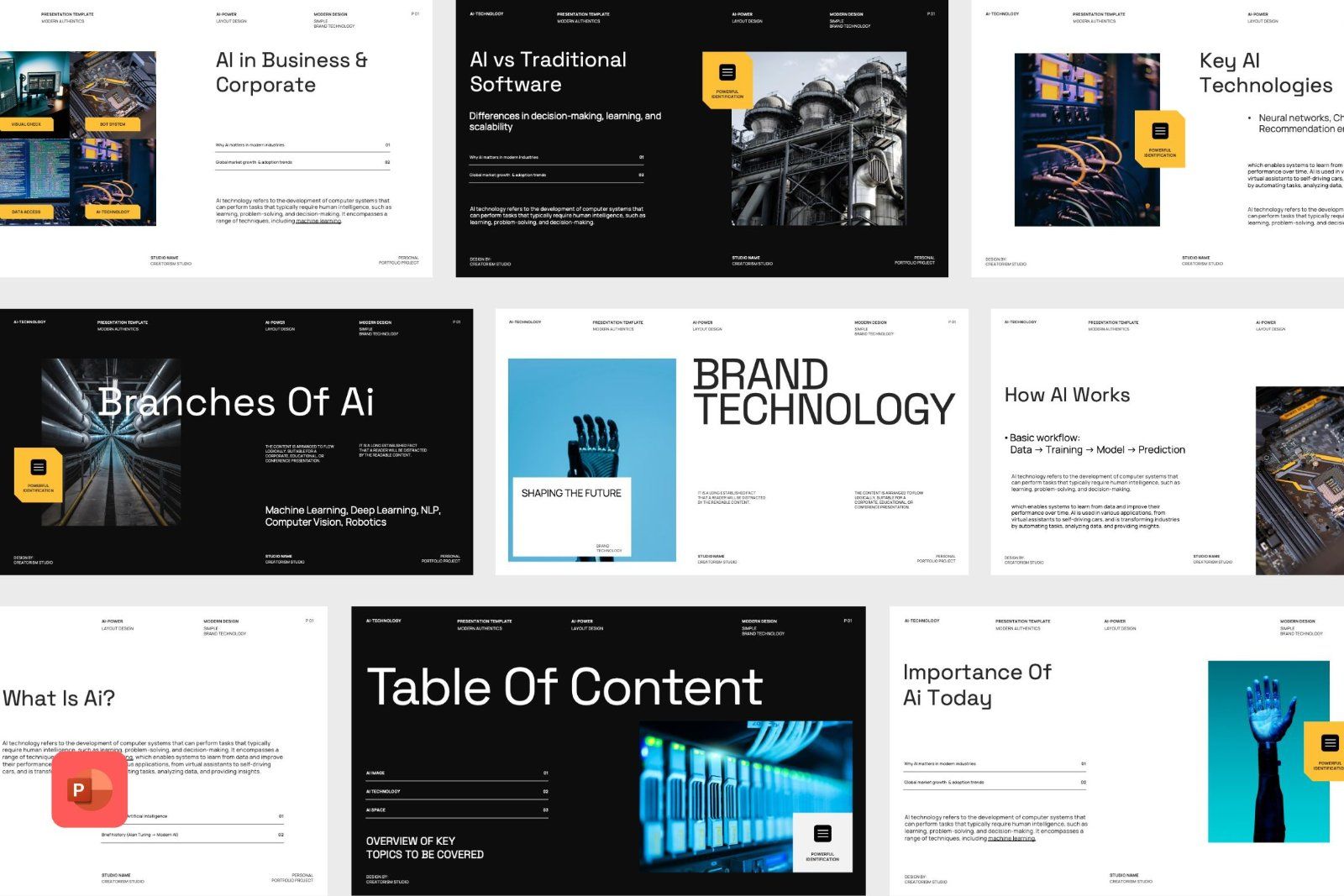 Montena - Brand AI Technology PowerPoint Template — image 1