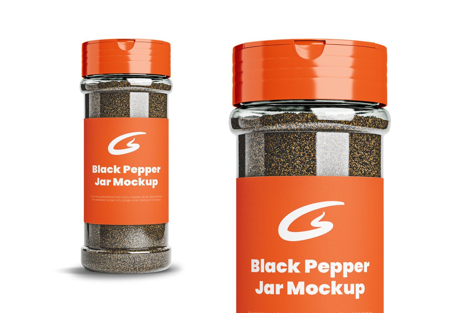 Black Pepper Jar Mockup