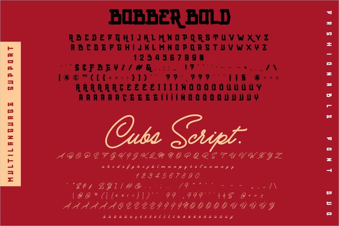 Bobber Bold & Cubs Script (FONT DUO) — image 11