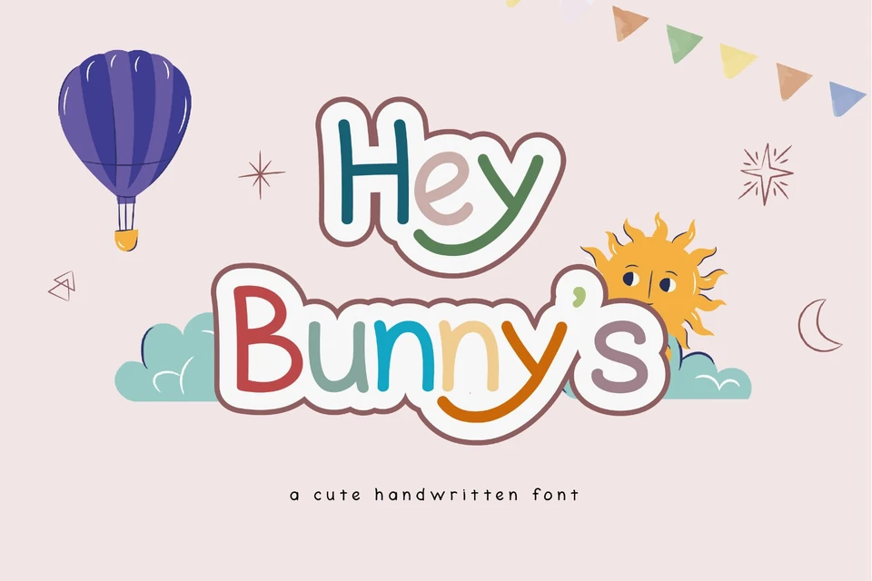 Hey Bunny's - Cute Handwriting Font