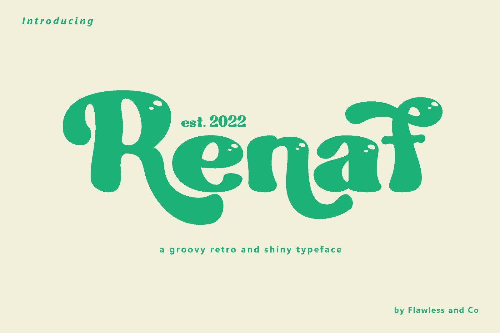 Renaf - Groovy Retro Display Font — image 1