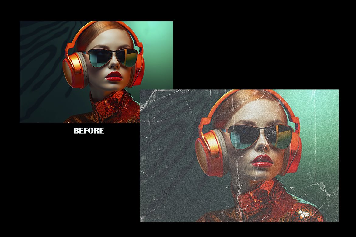 Worn Photoshop Template