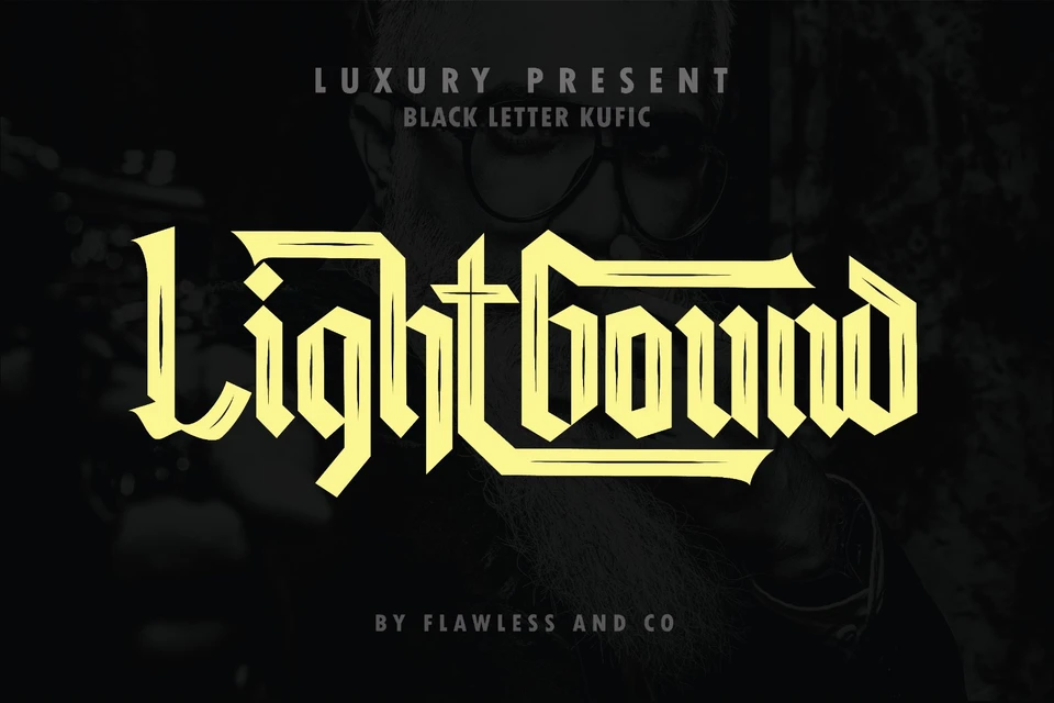 Lightbound - Blackletter Kufic Font