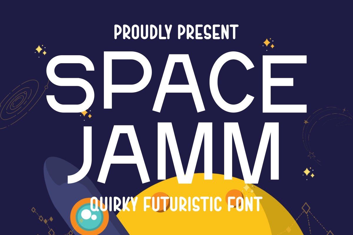 Spacejamm - Quirky Futuristic Font