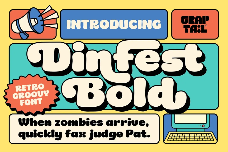 Dinfest Bold - Retro Font