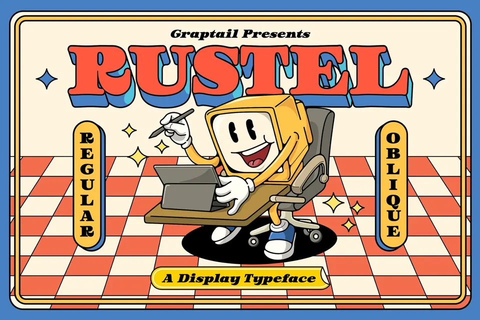 Rustel - Retro Font