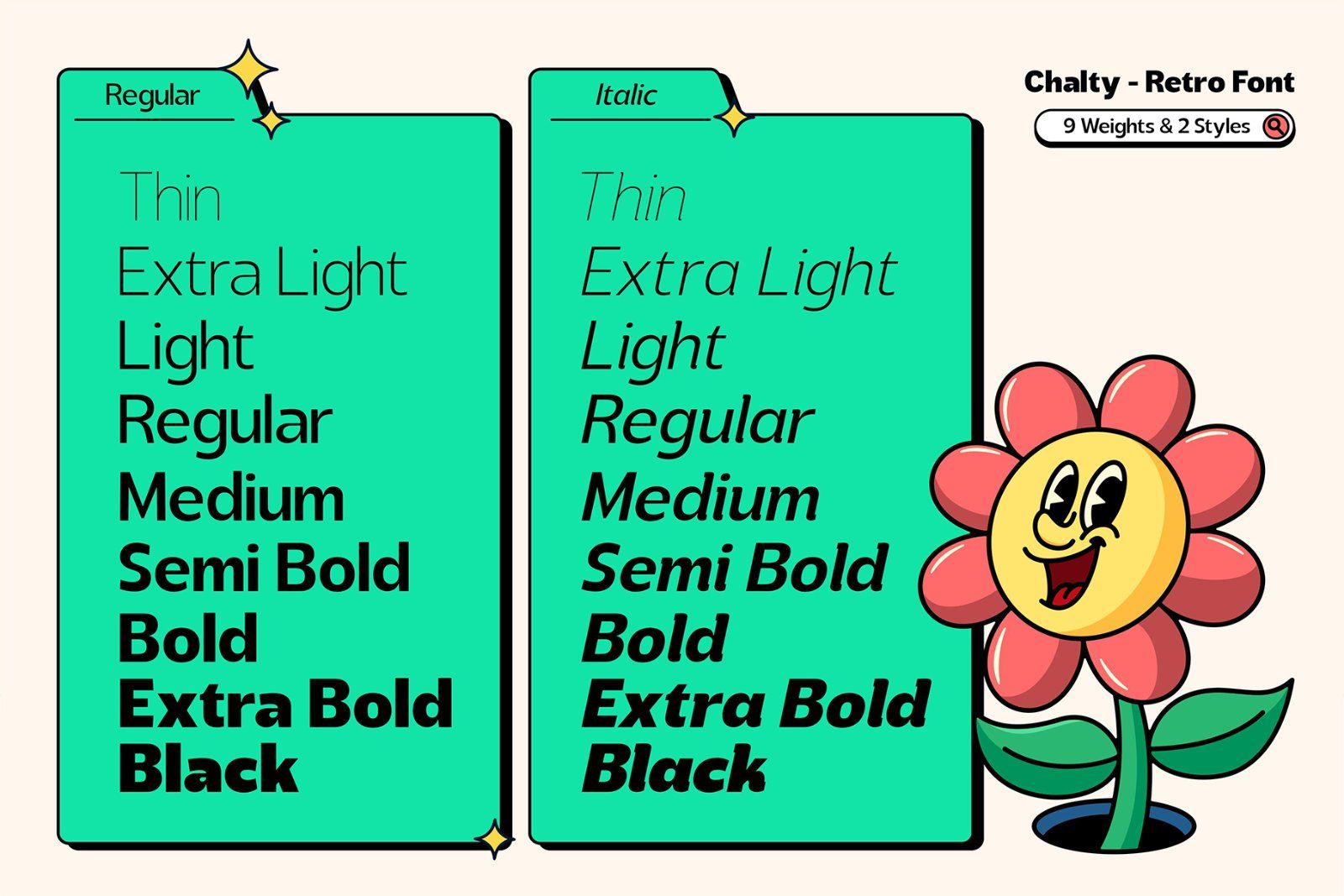 Chalty - Retro Font Family — image 2