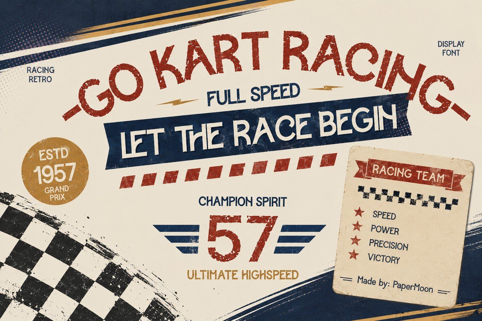 Overtake | Retro Racing Display Font — image 4