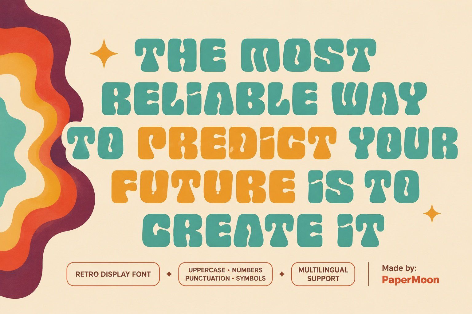 Mellow Tone | Retro Psychedelic Display Font — image 11