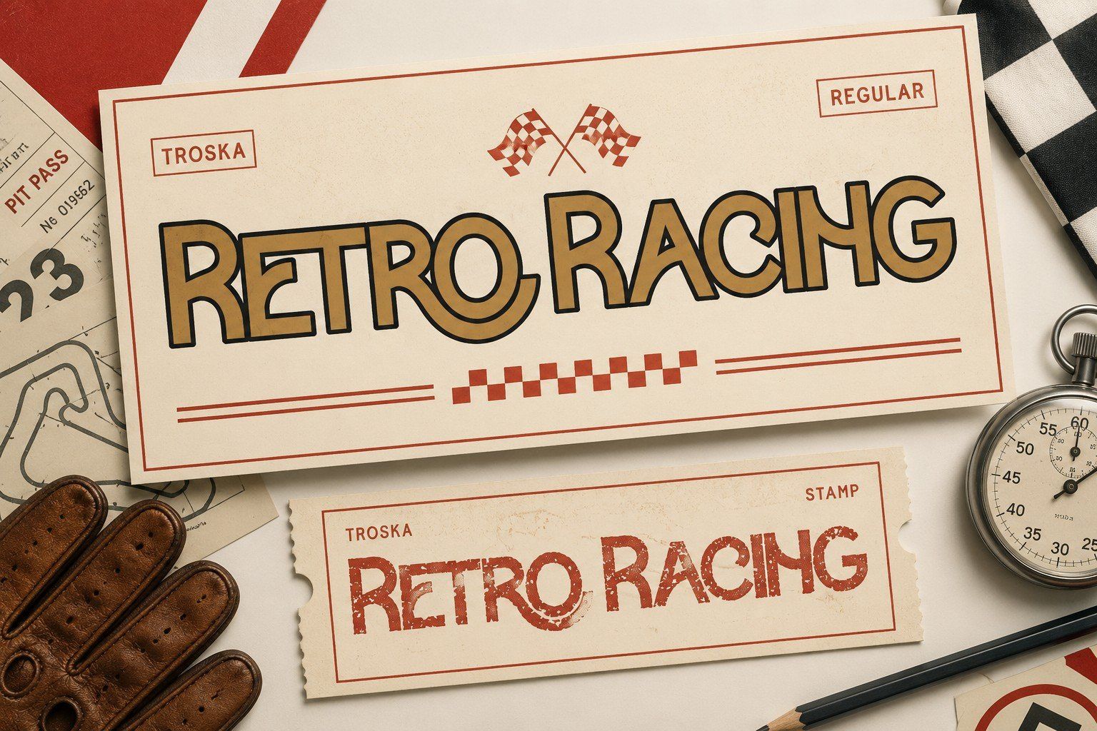 Overtake | Retro Racing Display Font — image 3