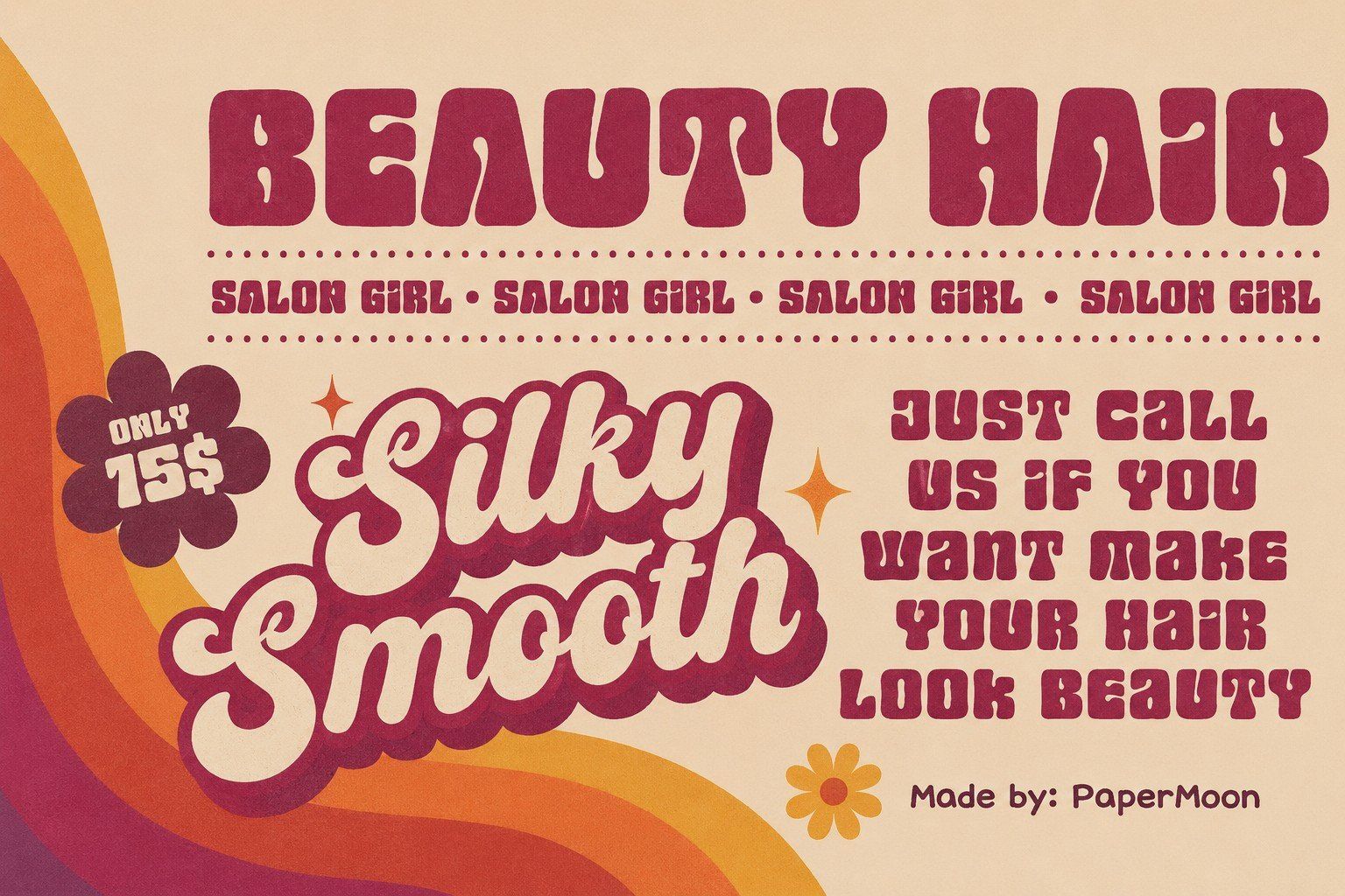 Mellow Tone | Retro Psychedelic Display Font — image 10