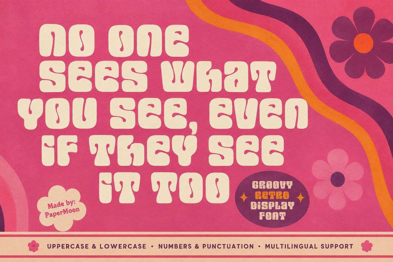 Mellow Tone | Retro Psychedelic Display Font — image 8