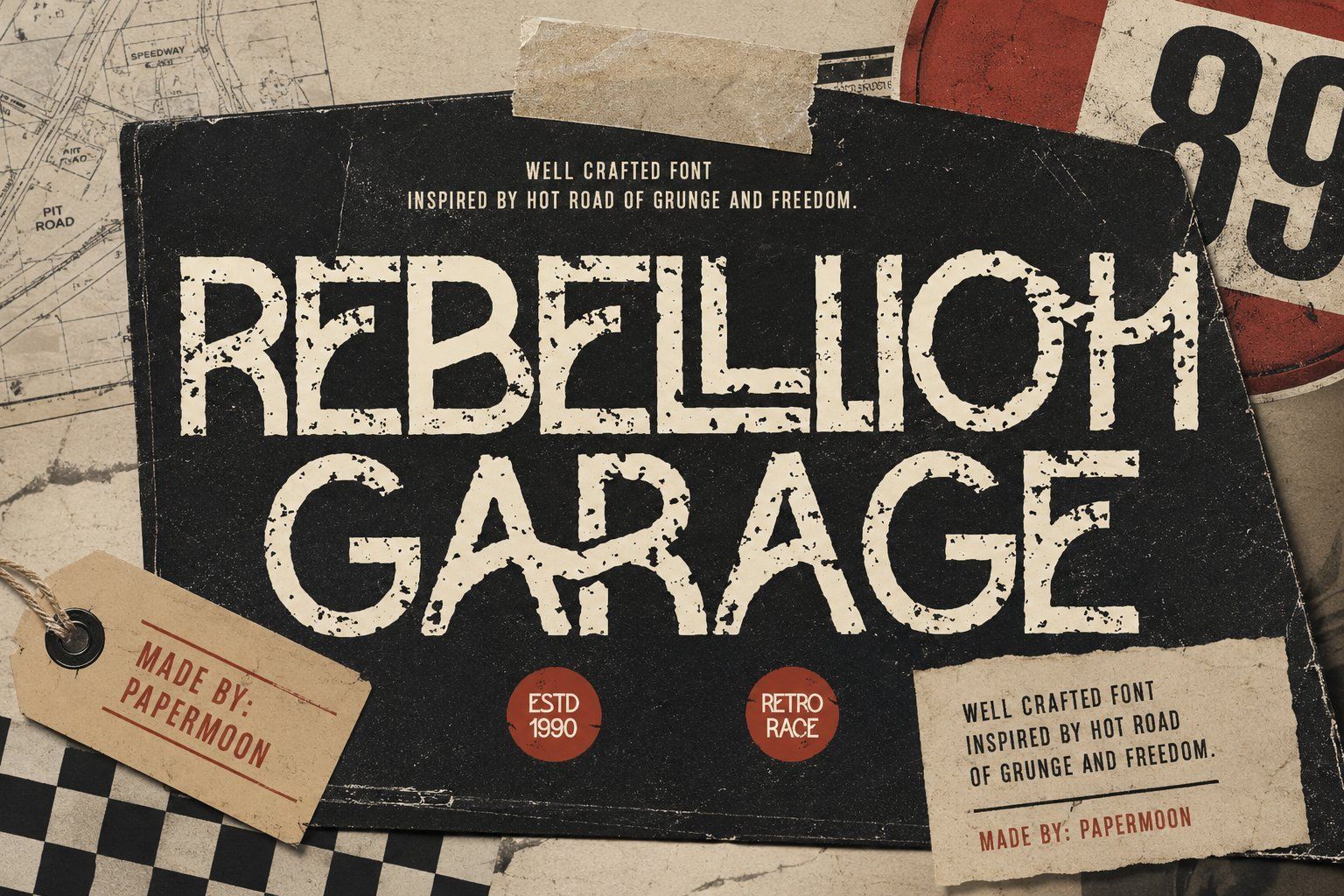 Overtake | Retro Racing Display Font — image 8