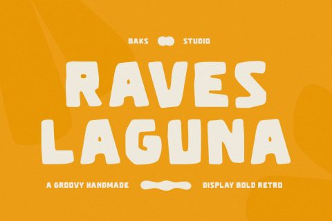 Raves Laguna | Handmade Retro Font