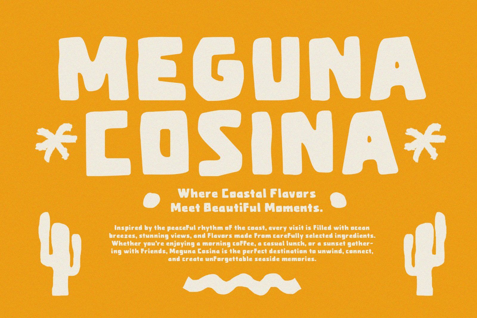 Raves Laguna | Handmade Retro Font