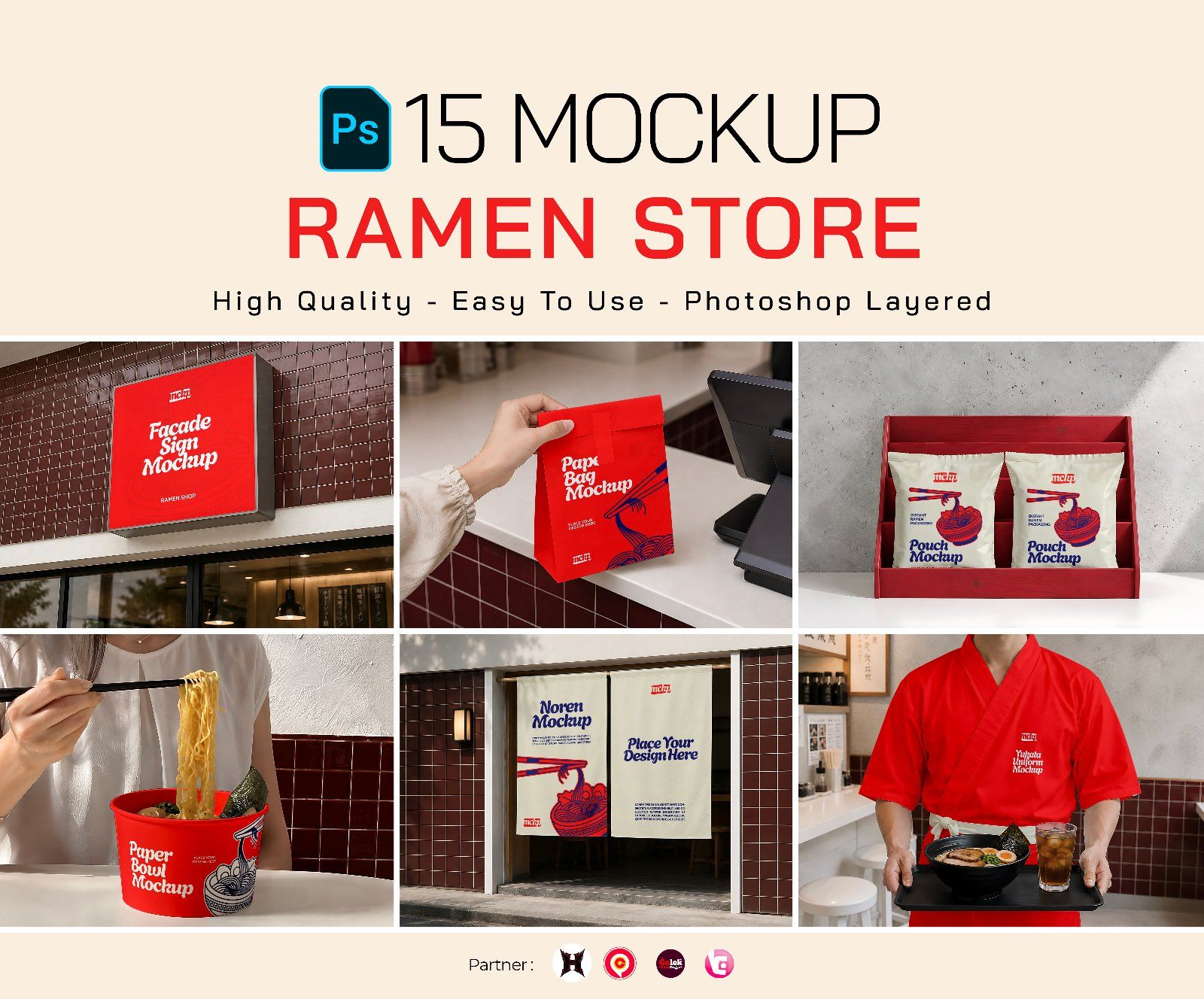 Premium Branding Spicy Ramen Store Mockup — image 1