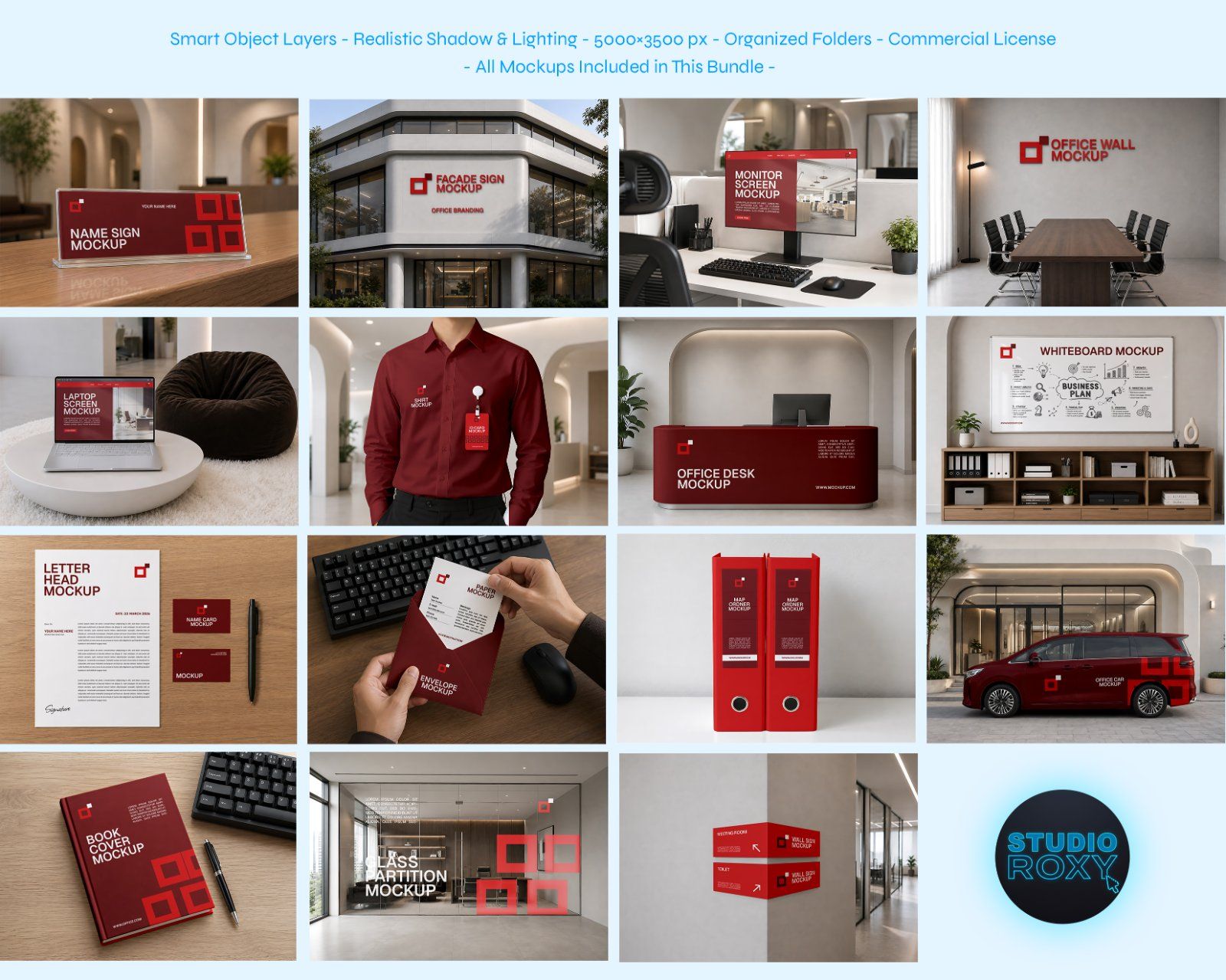 Corporate Identity & Office Branding Mockup Set - Company Branding Mockup Bundle (PSD) — image 2