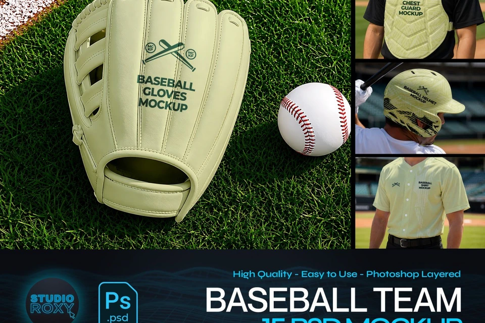 Ultimate Baseball Team Branding Mockup Bundle – 15 Premium PSD Scenes for Athletic & Sports Identity
