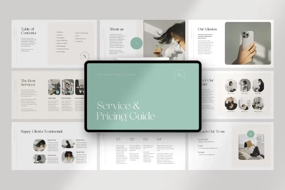 Service and Pricing Guide Canva