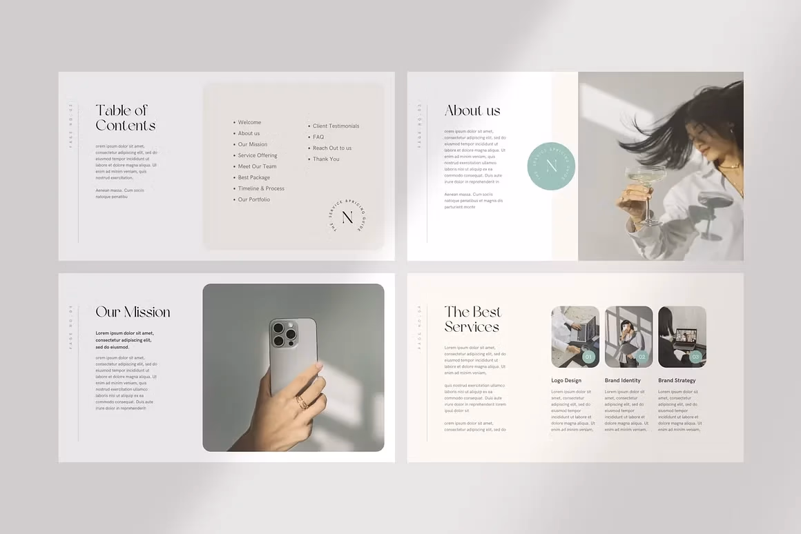 Service and Pricing Guide Canva