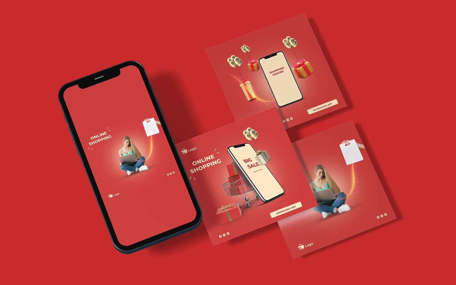 shopping app-social media template-018-22 — image 1