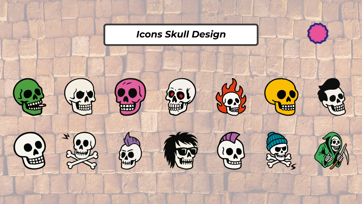 Icons Skull - Bundle Vector Files - PNG & SVG — image 2