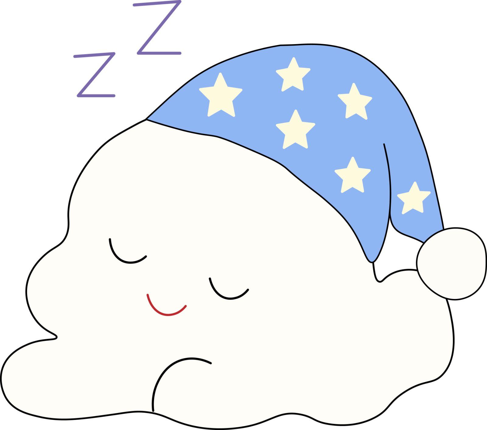 Halloween Ghost Snoozing in a Starry Nightcap — image 1