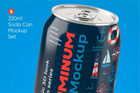 330ml Aluminum Can Mockup Set
