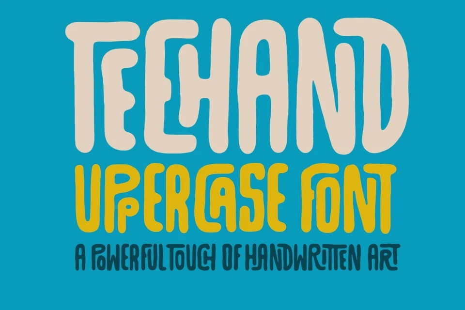Teehand Uppercase Font