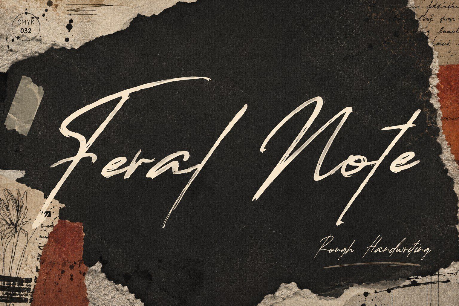 Feral Note | Rough Handwriting Font — image 1