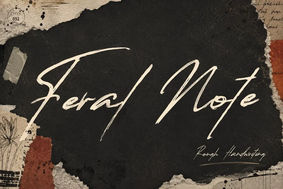 Feral Note | Rough Handwriting Font