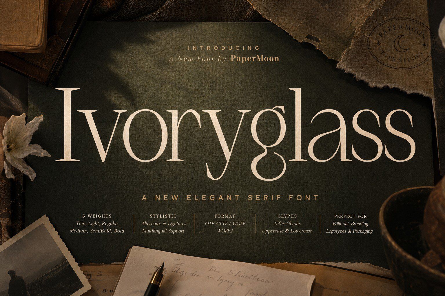 IvoryGlass | Minimalist Elegant Serif Font — image 1