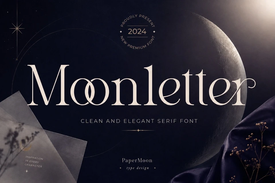 Moonletter | Elegant Luxury Serif Font