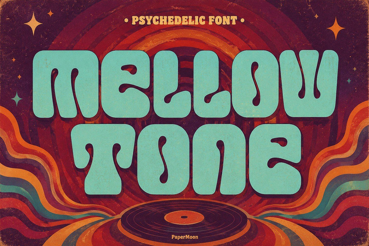 Mellow Tone | Retro Psychedelic Display Font — image 1