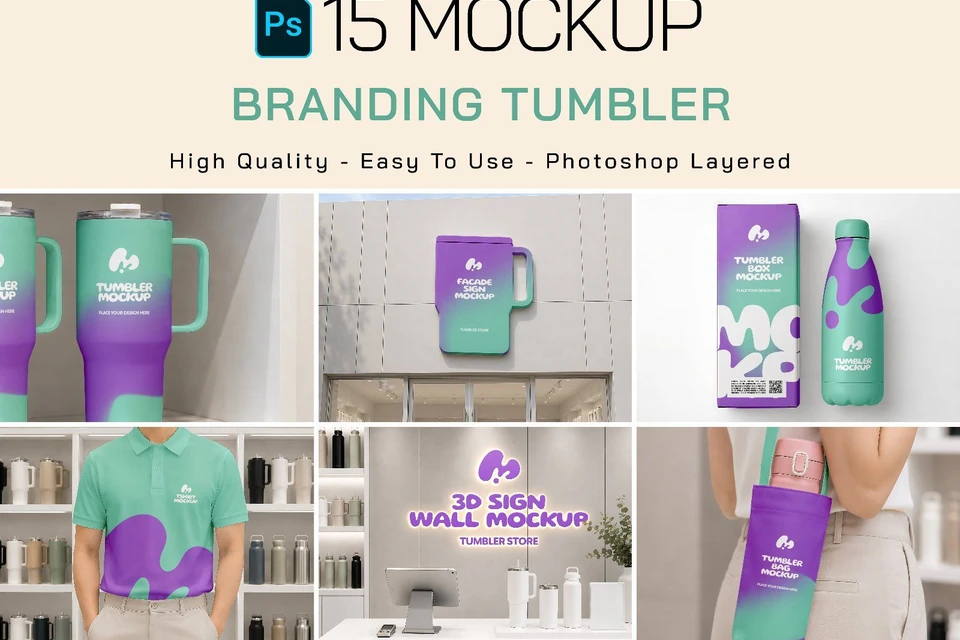 Premium Branding Tumbler Mockup