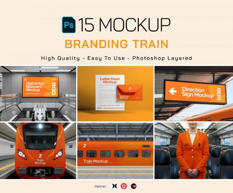 Premium Branding Electric Train Mockup