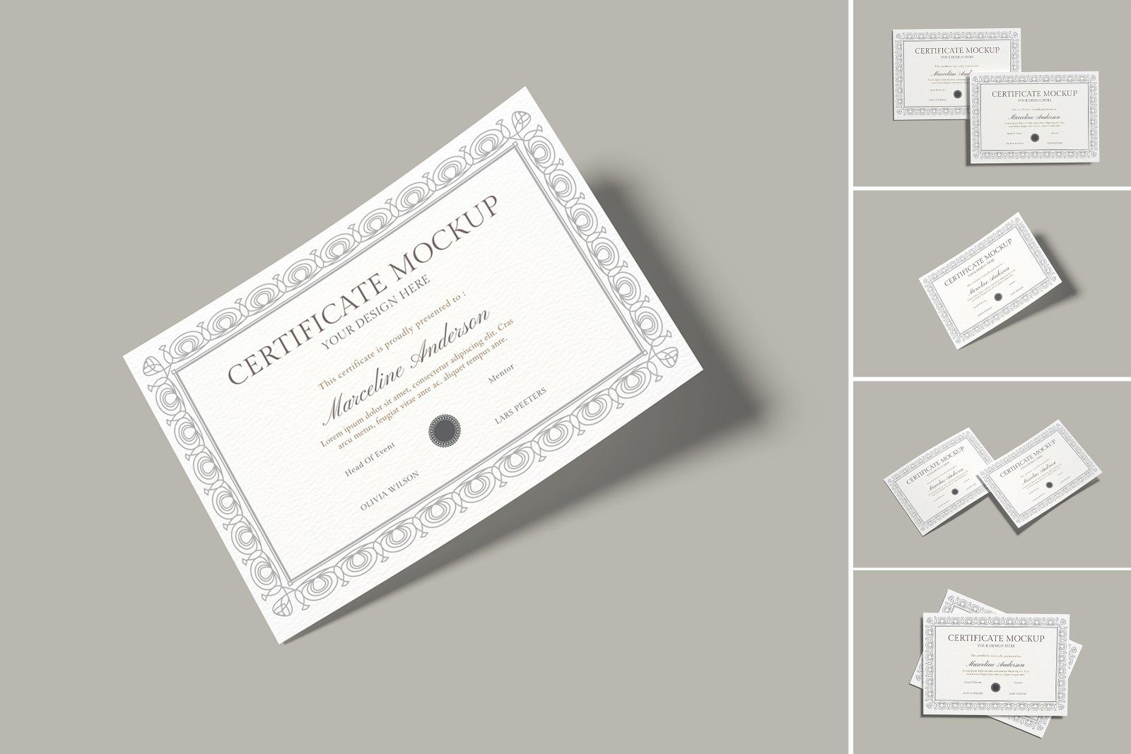 A4 Certificate Mockup — image 1